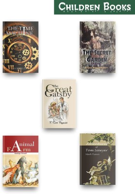 Most Fascinating Children Books Set Of 5, This Children Story Books Set Contains These Books, The Great Gatsby, The Secret Garden, Time Machine, The Animal Farm Book, The Adventures Of Tom Sawyer  - Most Fascinating Children Books Set Of 5, This Children Story Books Set Contains These Books, The Gre