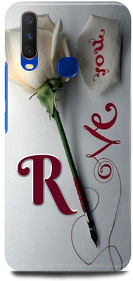 JUGGA Back Cover for vivo Y12, 1904, R LOVES R NAME,R NAME, R LETTER, ALPHABET,R LOVE R NAME(Grey, Hard Case, Pack of: 1)