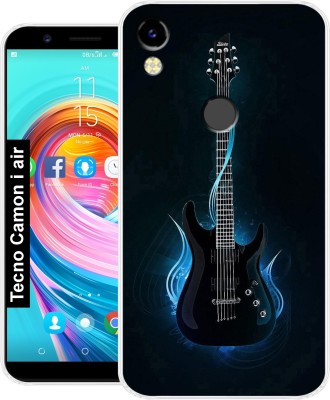 SmartGoldista Back Cover for Tecno Camon I Air(Black, Blue, Grip Case, Silicon, Pack of: 1)