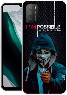 SHIVKUDI Back Cover for Poco M3, Redmi 9 Power(Black, Blue, Grip Case, Silicon, Pack of: 1)