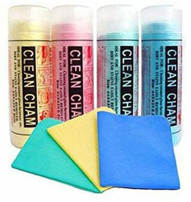 VACULACE Chamois Leather Vehicle Washing  Cloth(Pack Of 4)