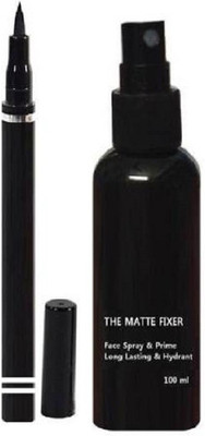 MYEONG PREFECT MATE FINISH MAKEUP FIXER WITH LONG LASTING MATTE FINISH EYE LINER COMBO KIT(2 Items in the set)