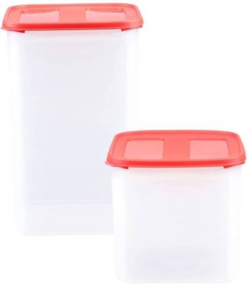 Cutting EDGE Plastic Utility Container  - 7.5 L, 4.5 L(Pack of 2, Red)