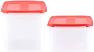 Cutting EDGE Plastic Utility Container  - 4.5 L, 3 L(Pack of 2, Red, White)
