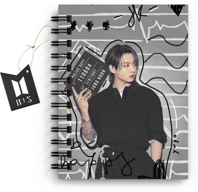 MAKENSTYLECOLLECTION BTS Boys Printed Diary for Home and office use(6*8 Inch) A5 Diary UNRULED 160 Pages(Multicolor)