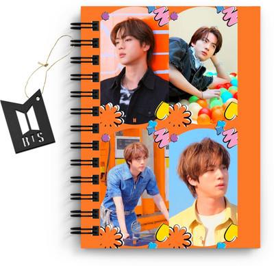DI-KRAFT BTS Boys Printed Notebook/Diary With Bookmark for Home and office use(6*8Inch) A5 Diary Unruled 160 Pages(Multicolor)
