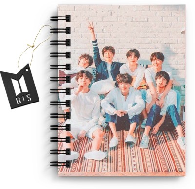 DI-KRAFT BTS Boys Printed Notebook/Diary With Bookmark for Home and office use(6*8Inch) A5 Diary Unruled 160 Pages(Multicolor)