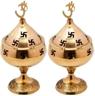 NAVYAKSH Brass (Pack of 2) Table Diya Set(Height: 4 inch)