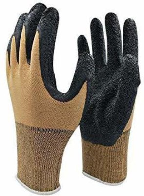 KBA Brothers Multipurpose Reusable Pu Coated Work Safety Hand Gloves Pack Of 1 Nylon  Safety Gloves(Pack of 1)