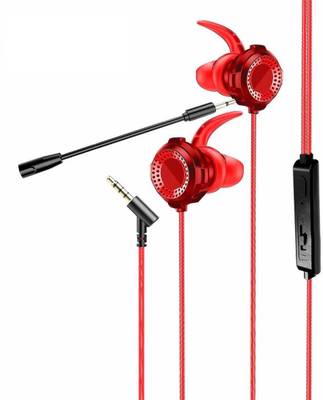 Filiz G9 Gaming Earphone Wired For Pubg 3.5mm Headphones 7.1 With Mic Wired Headset  (Red, In the Ear)