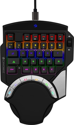 ZEBRONICS Zeb-Max Atom Wired USB Standard Gaming Keyboard Compatible with Desktop, Laptop, Mac Easy to Use,Plug and Play,Quick, Comfy Durable body(Black)