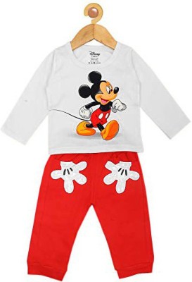 Disney By Icable Baby Boys Mickey Casual T-shirt Pyjama(MICKEYCREAM)