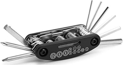 FABSPORTS compact Bike / Bicycle Repair Tool Kits - 16 in 1 Multifunctional Bicycle Mechanic Fix Tools Set Cycling Kit
