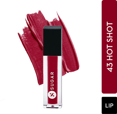 SUGAR Cosmetics Smudge Me Not Mini Liquid Matte Lipstick,Transferproof & Enriched with Vitamin E(43 Hot Shot, 1.1 g)