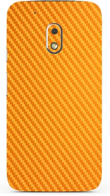 OggyBaba Motorola Moto G4 Play Mobile Skin(Golden Carbon Fibre Skin Matte Finish)