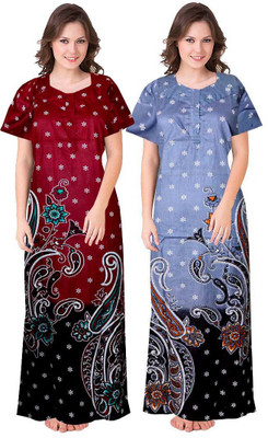 AAKARSHANA CREATION Women Nighty Set(Multicolor)