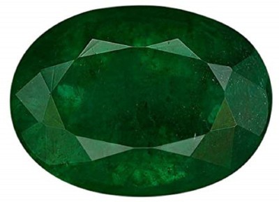 Aanya Jewels Aanya Gems 8.25 Ratti Emerald Gemstone Original Natural Certified Brazilian Panna Stone Oval Cut for Men and Women by lab Certified Emerald Stone