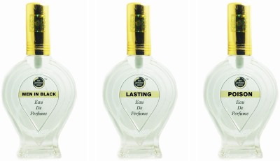The perfume Store MEN IN BLACK LASTING POISON Regular Pack of 3 Eau de Parfum  -  180 ml(For Men & Women)