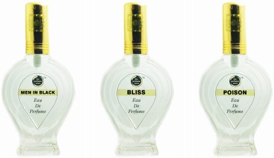 The perfume Store MEN IN BLACK BLISS POISON Regular Pack of 3 Eau de Parfum  -  180 ml(For Men & Women)