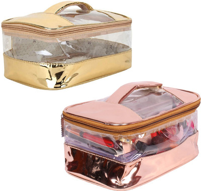 N A PURSE Pack Of 2 Women Cosmetic case for girls Ladies toiletry bag Cosmetic Bag(Pack of 2)