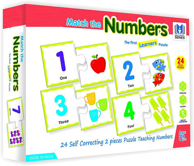 ARNIYAVALA Match The Number Educational Jigsaw Puzzle Range for Kids-(Multicolor)(24 Pieces)