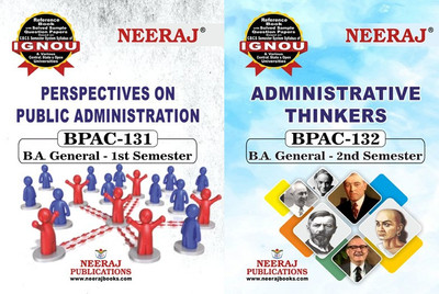 BPAC-131 Perspectives On Public Administration BPAC-132 Administrarive Thinkers(Paperback, Experts Panel of Neeraj Publication)