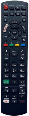 HDF Remote Control Compatible For  LCD/LED TV. NFLXFNC Panasonic Smart Remote Controller(Black)