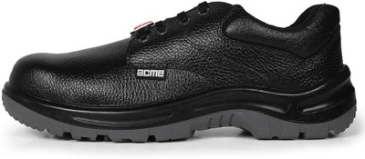 Acme Fiber Toe Leather Safety Shoe(Black, S1, Size 6)