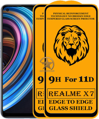 HQ Protection Edge To Edge Tempered Glass for Realme X7(Pack of 2)