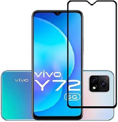 Bai and kaka Edge To Edge Tempered Glass for Vivo Y72 5G(Pack of 1)