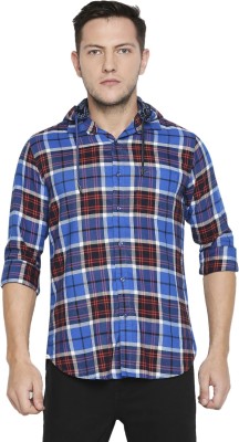 KILLER Men Checkered Casual Blue Shirt