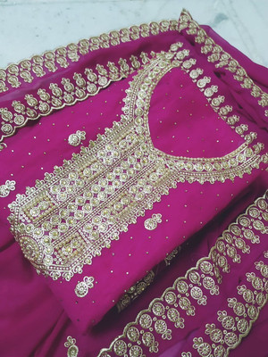Shinestar Georgette Embellished Salwar Suit Material