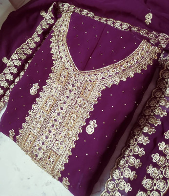 Shinestar Georgette Embellished Salwar Suit Material