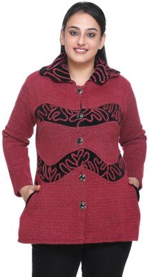 PIPASA WOMEN Self Design Collared Neck Casual Women Multicolor Sweater