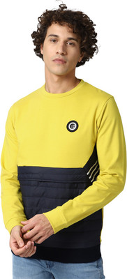 PETER ENGLAND Full Sleeve Color Block Men Sweatshirt