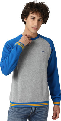 PETER ENGLAND Full Sleeve Color Block Men Sweatshirt