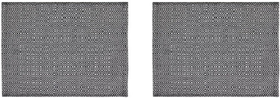 IKEA Square Pack of 2 Table Placemat(Black, Cotton)