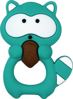 GUCHIGU Teethers for Babies BPA Free Silicone Soft Baby Toys Raccoon Shaped Baby Gum Molar Chew Toy Releive Long Tooth Pain Toodle Teething Pacifier BT2039A (6 - 12 Months, Dark Green) Teether(Dark Green)