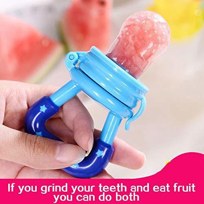 smilykid BPA Free, Silicone Food/Fruit Nibbler, (Pack of 1) Teether and Feeder(Multicolor)