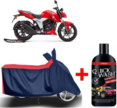 AutoRash Waterproof Two Wheeler Cover for TVS(Apache, Blue)