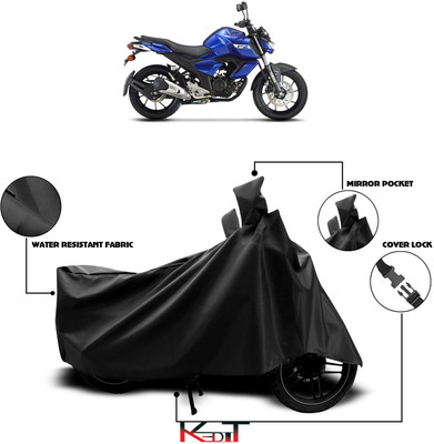 KEDIT Waterproof Two Wheeler Cover for Yamaha(FZ S V3.0 FI, Black)