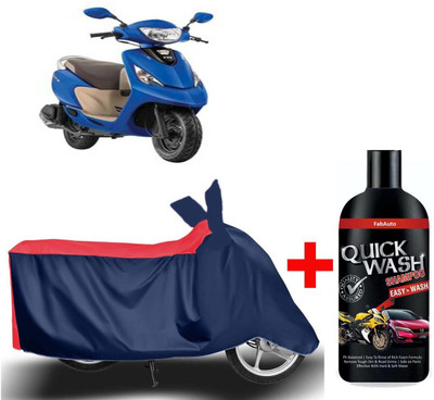 FabAuto Waterproof Two Wheeler Cover for TVS(Scooty Zest 110, Blue)