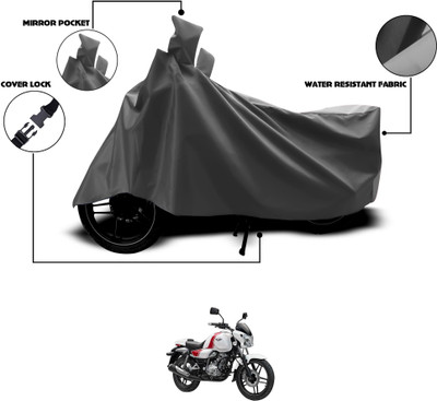GOSHIV-car and bike accessories Waterproof Two Wheeler Cover for Bajaj(V12, Grey)