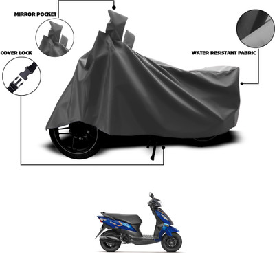 GOSHIV-car and bike accessories Waterproof Two Wheeler Cover for Suzuki(Let's, Grey)