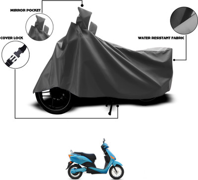 GOSHIV-car and bike accessories Waterproof Two Wheeler Cover for Hero(Electric Optima, Grey)