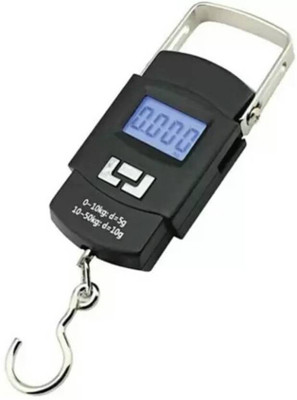One pearl® Weighing Scale Digital Heavy Duty Portable, Hook Type with Temp, 50Kg Weighing Scale(Black)