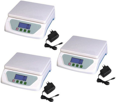 NIBBIN Back Light TS-500v 25 kg With Adaptor, Tare Digital Multi-Purpose Kitchen Weighing Scale (Multicolor) Weighing Scale(White)