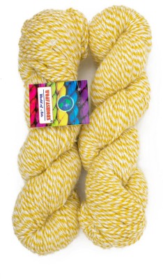 WOAFASHIONS Sunshine Wool Hand Knitting Yarn (Lemon Grindle) (Hanks-150gms)