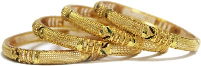 Karatcart Alloy Gold-plated Bangle Set(Pack of 4)