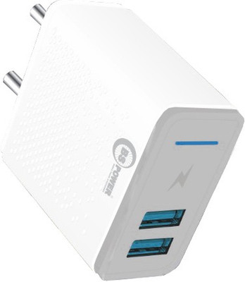 bs power 3.4 A Wall Charger for Mobile with Detachable Cable(White)